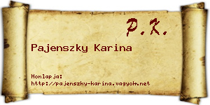 Pajenszky Karina névjegykártya